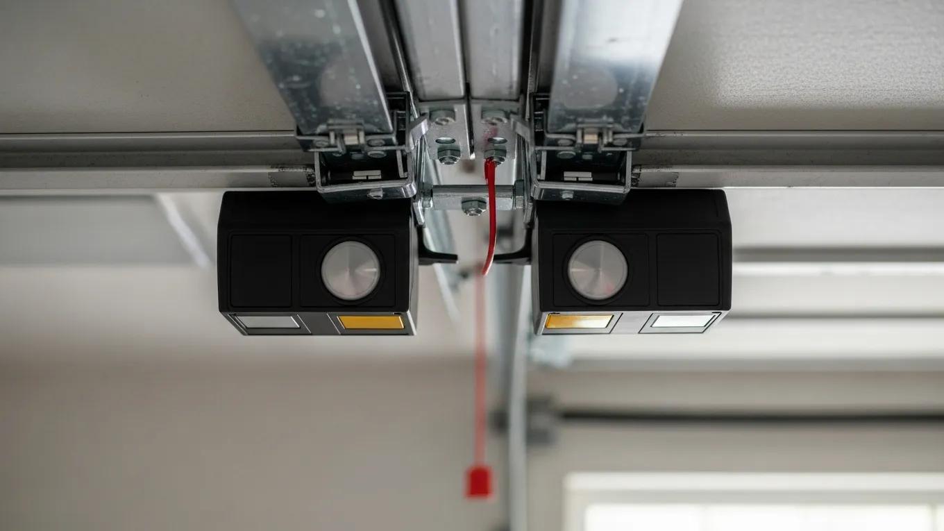 Garage door safety sensors illustrating their function and necessity in door operations