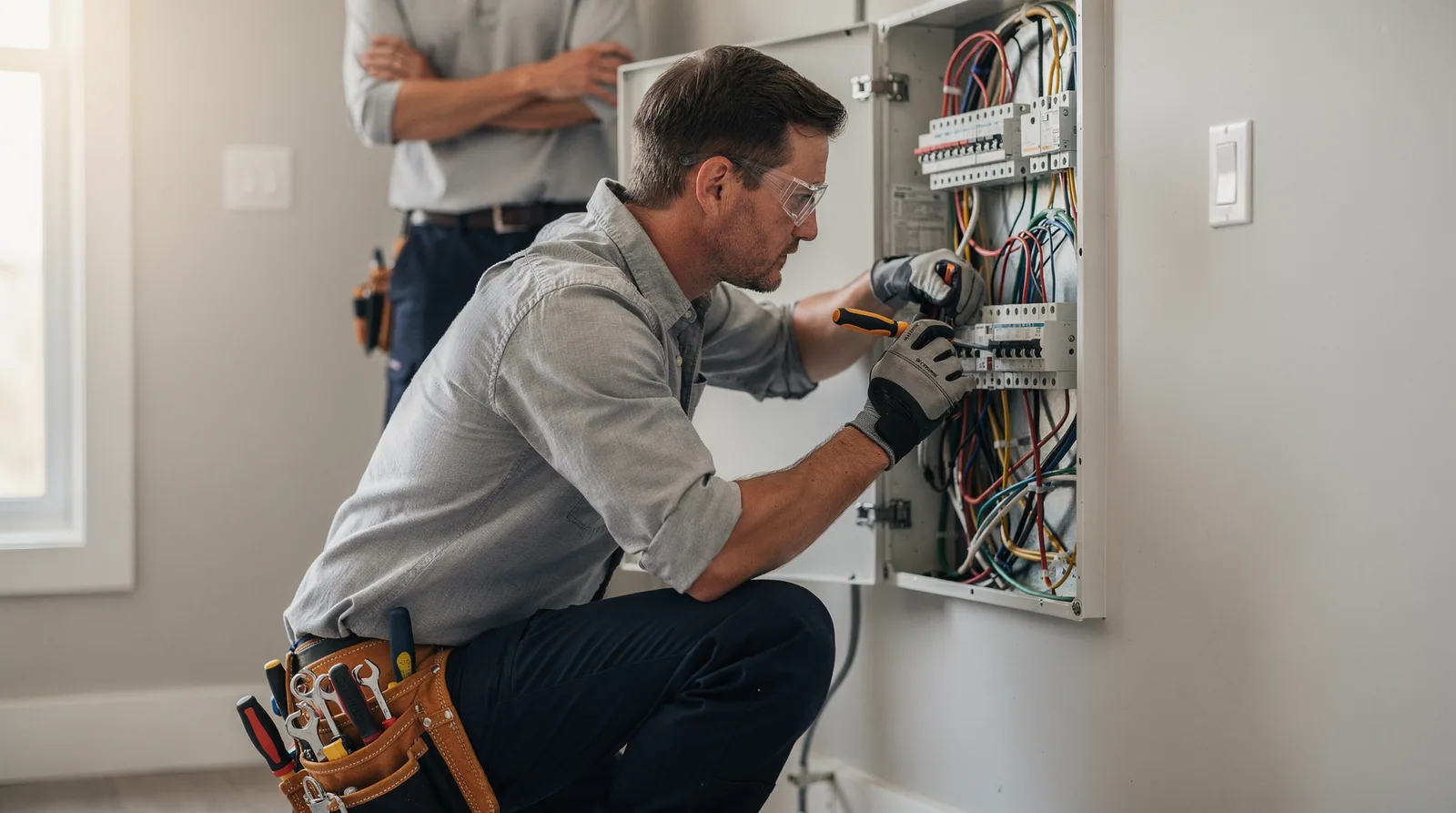 Attempting spring or cable adjustments without proper training and equipment risks damaging the door