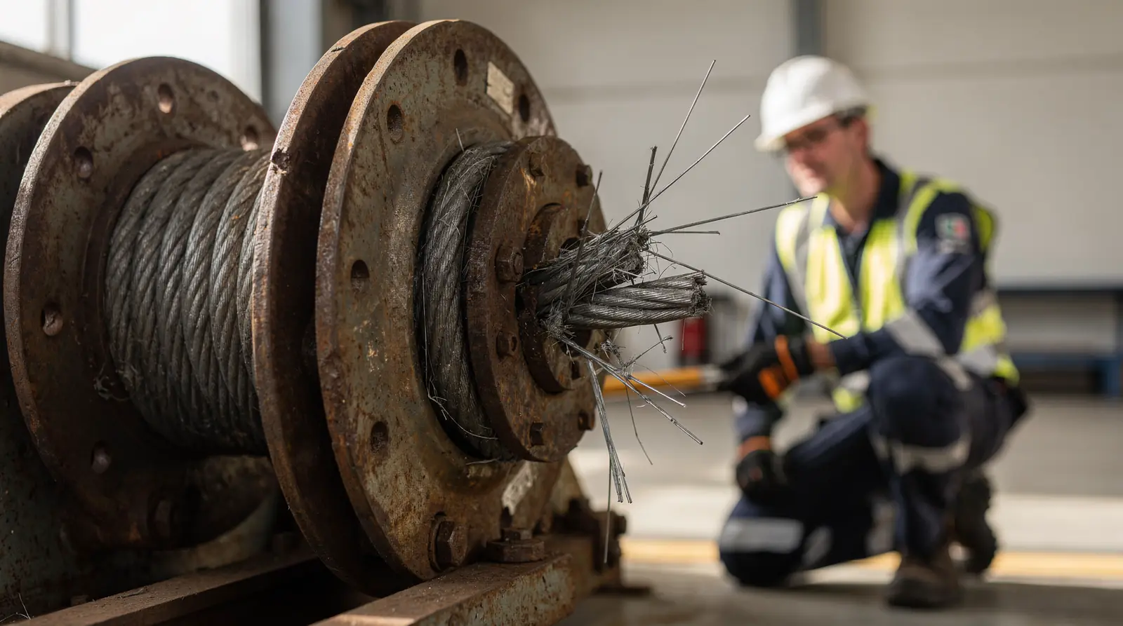 When a door suddenly feels heavy, the counterbalance system or connected hardware, including the cables